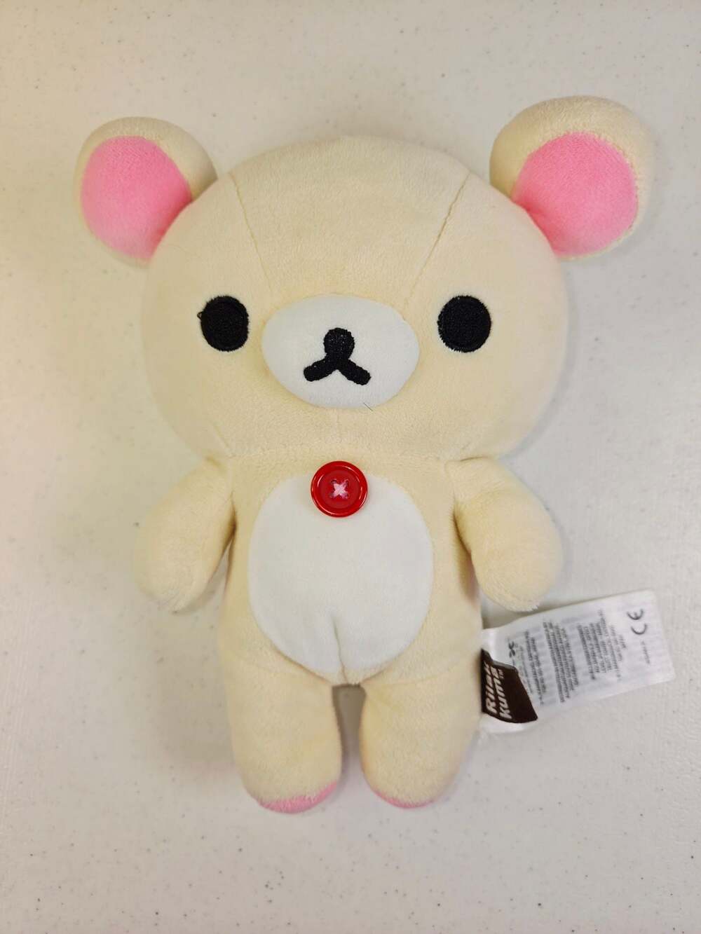 San-X Rilakkuma Korilakkuma Plush Doll Soft Toy with Red Button
